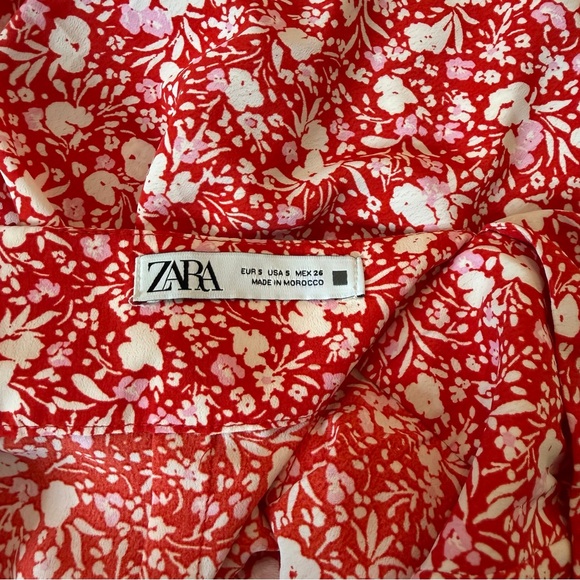Zara Red Floral Maxi dress - Picture 11 of 11